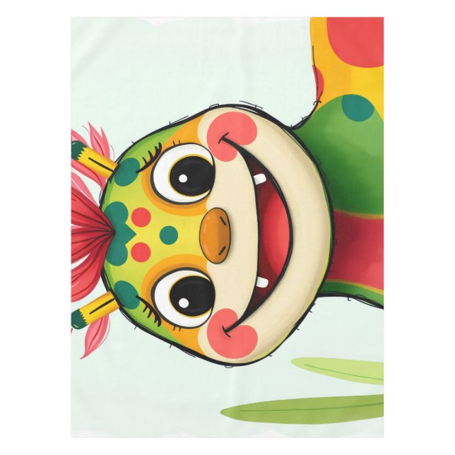 Toalha De Mesa „Fröhlicher Dschungeldrache – Bunt und Glücklich“ (Frente)