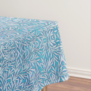 Toalha De Mesa Frondoso azul e branco