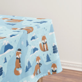 Toalha De Mesa Frosty Winter Foxes