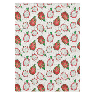 Toalha De Mesa Fruta do dragão vermelho em branco