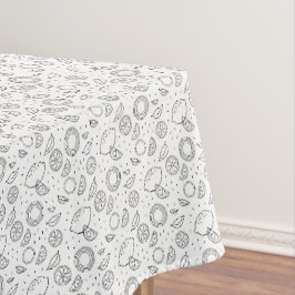 Toalha De Mesa Frutas cítricas Limão Mão desenhada Moderna.