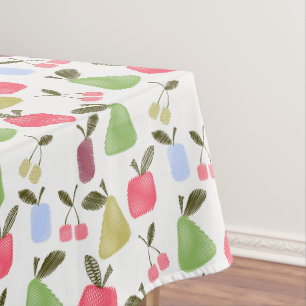 Toalha De Mesa Frutas de cartoon sem costura maçãs peras