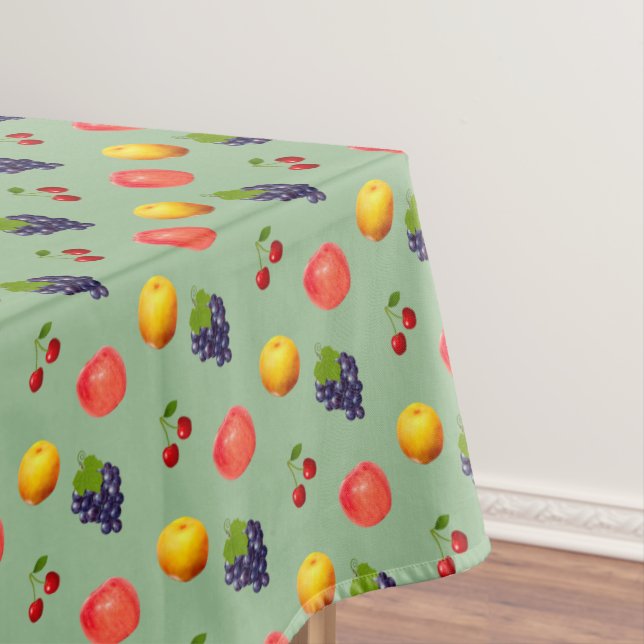 Toalha De Mesa Frutas frescas em Laurel Green Tablecloth (Posição Original)