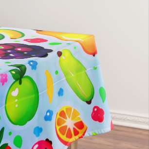 Toalha De Mesa Frutas Tropicais Vibrantes