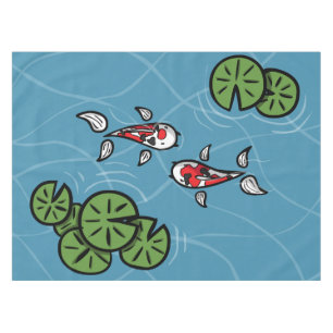 Toalha De Mesa Fuku e Heiwa a Tablecloth Koi