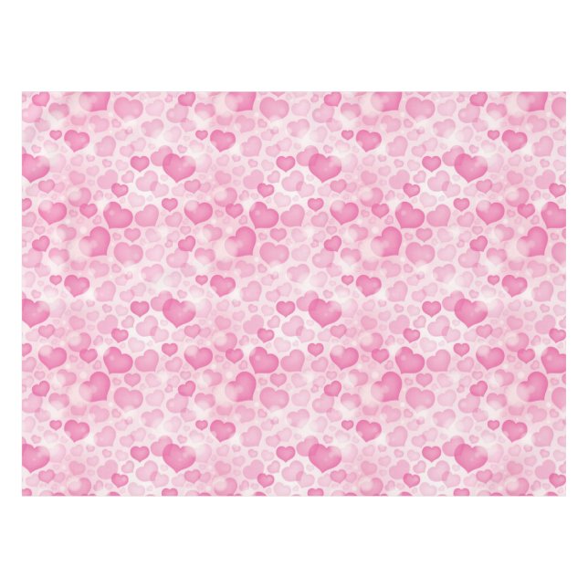Toalha De Mesa Fundo com corações (Frente (Horizontal))