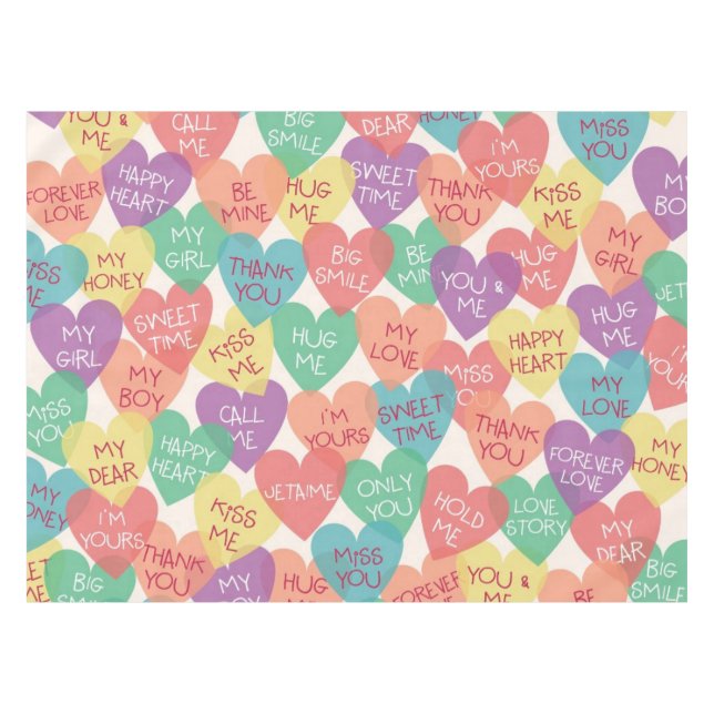 Toalha De Mesa Fundo da forma do amor (Frente (Horizontal))