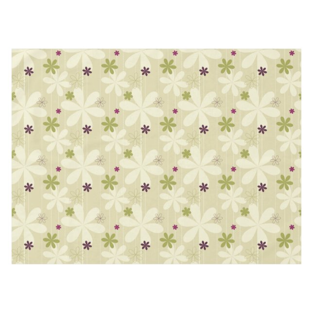 Toalha De Mesa Fundo floral retro (Frente (Horizontal))
