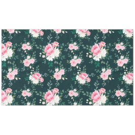 Toalha De Mesa fundo floral vermelho branco rosa