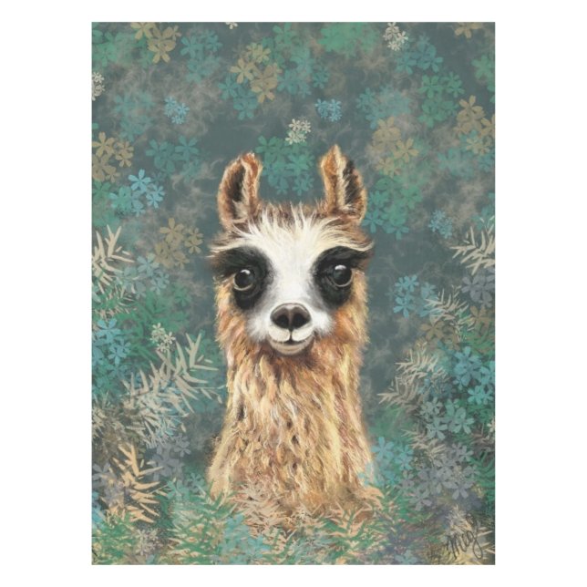 Toalha De Mesa Funny Alpaca Tablecloth (Frente)