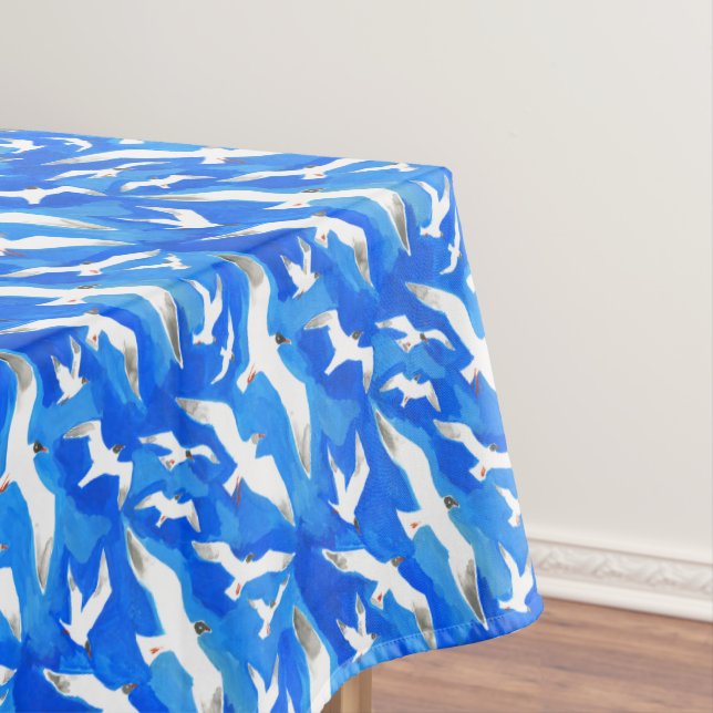 Toalha De Mesa Gaivotas voadoras em azul-céu (Posição Original)