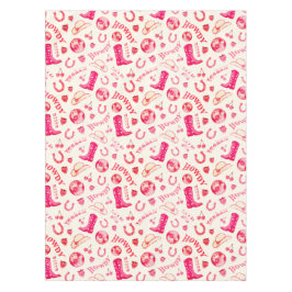 Toalha De Mesa Garota Rosa Rosa Bonita Cowgirl Estética