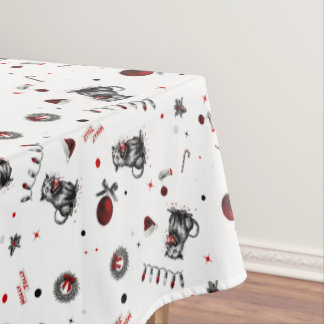 Toalha De Mesa Garra de Natal Lixo Gambá Mastigando Ornamentação