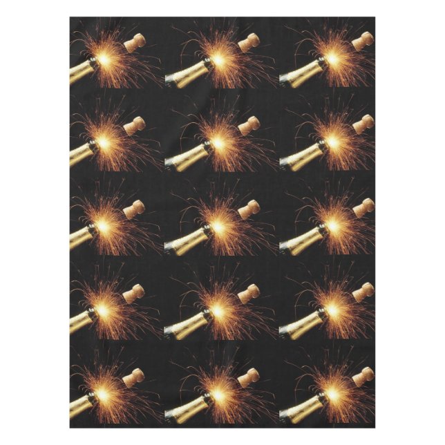 Toalha De Mesa garrafa de champanhe Véspera de Ano Novo (Frente)