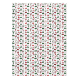 Toalha De Mesa Gato de Natal bonito e engraçado