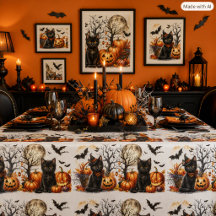 Gato Preto Caprichoso de Halloween