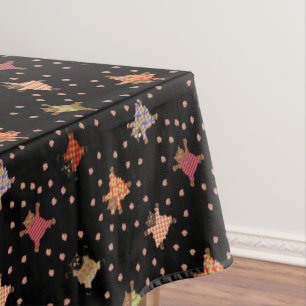 Toalha De Mesa Gatos Bem Vestidos Fazendo Trilhas de Patas
