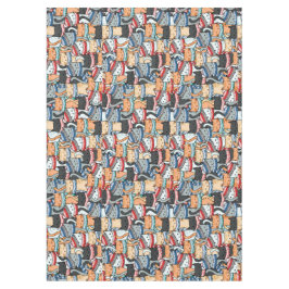 Toalha De Mesa Gatos no padrão de escarpas e chapéus de inverno