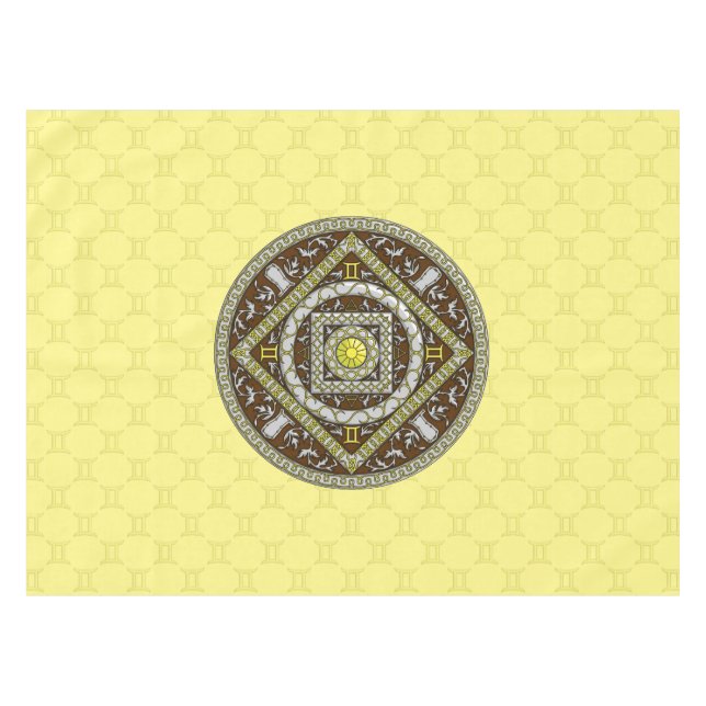 Toalha De Mesa Gemini Mandala Tablecloth (Frente (Horizontal))
