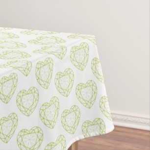 Toalha De Mesa Gemstones verdes peridot tecido do padrão cardía