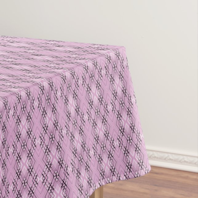Toalha De Mesa Geometric pattern retro pink diamonds (Posição Original)