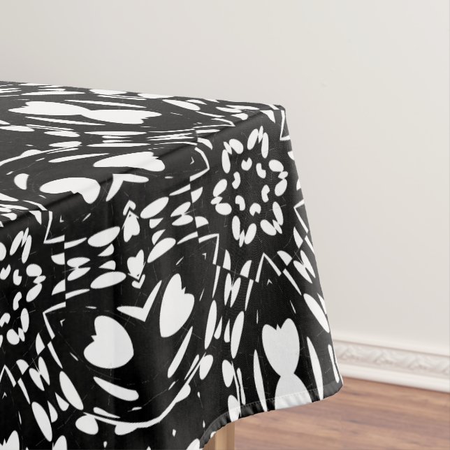 Toalha De Mesa geométrico preto e branco (Posição Original)
