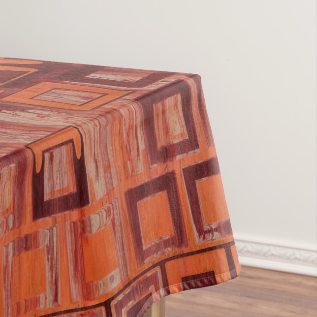 Toalha De Mesa Geométrico Vermelho e Laranja (Posição Original)