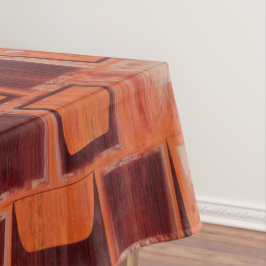 Toalha De Mesa Geométrico Vermelho e Laranja