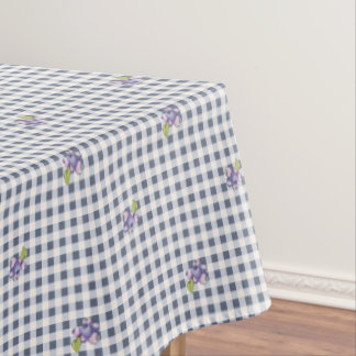 Toalha De Mesa Gingham Azul de Cinza Azul