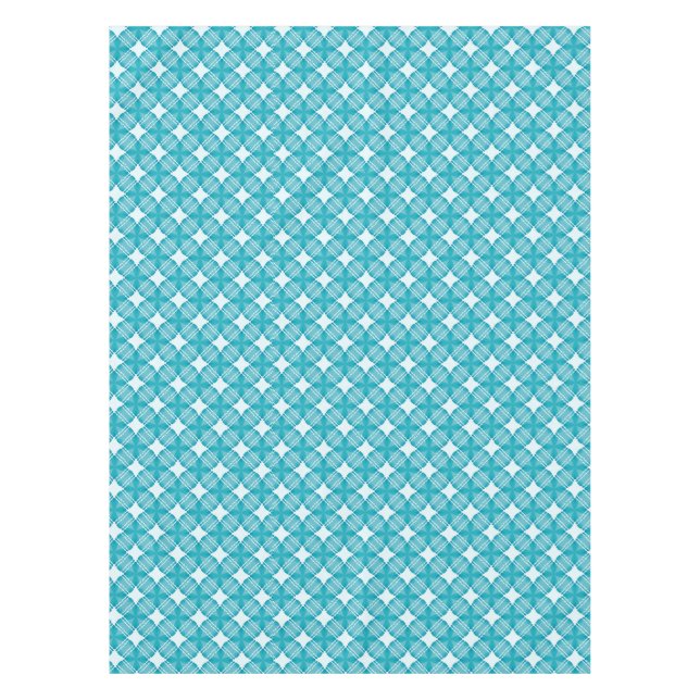 Toalha De Mesa Gingham Ble e White (Frente)