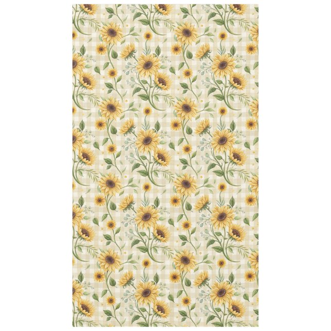 Toalha De Mesa Gingham Girassol (Frente)