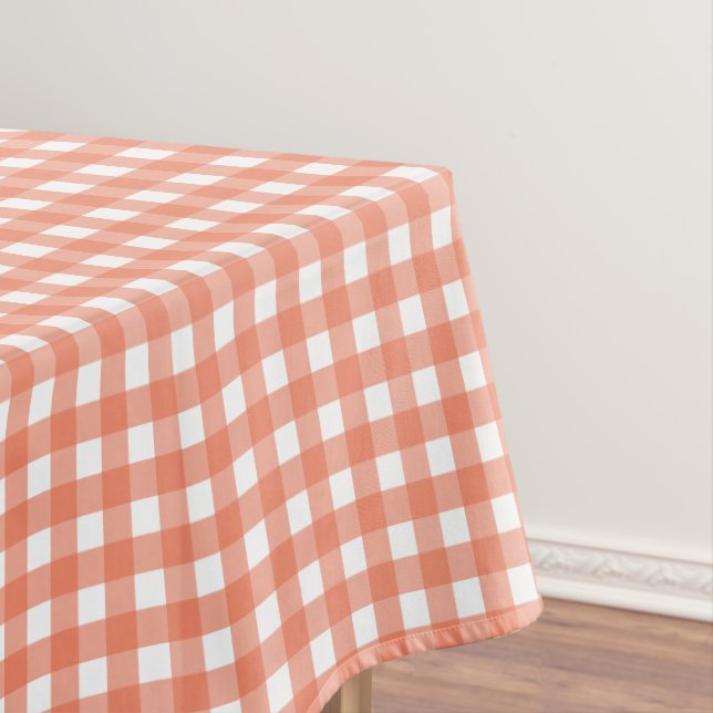 Toalha De Mesa Gingham laranja (Posição Original)