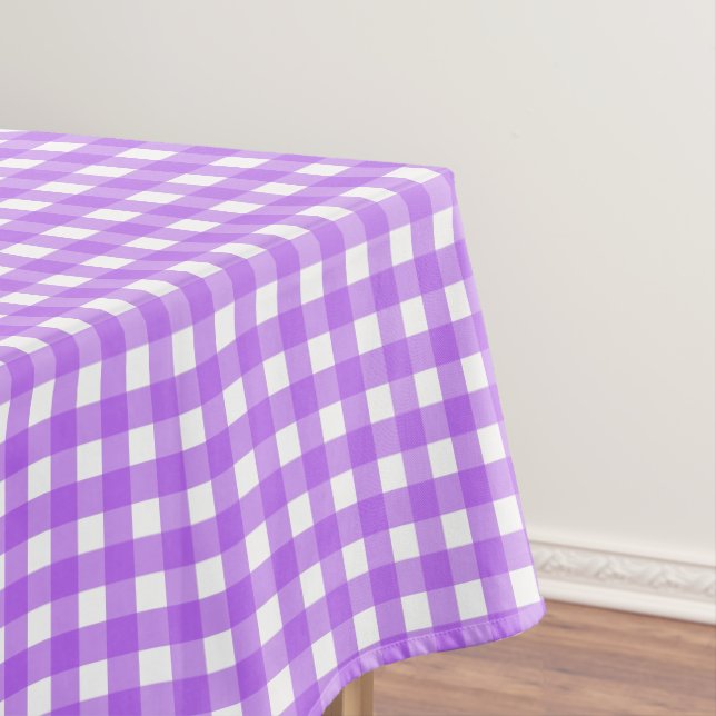 Toalha De Mesa Gingham roxo brilhante (Posição Original)