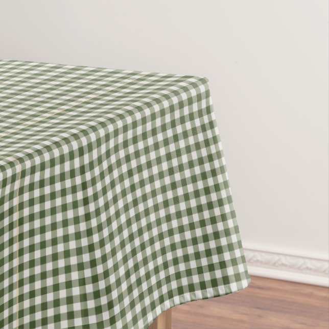 Toalha De Mesa Gingham verde cheque xadrez Tablecloth design (Posição Original)