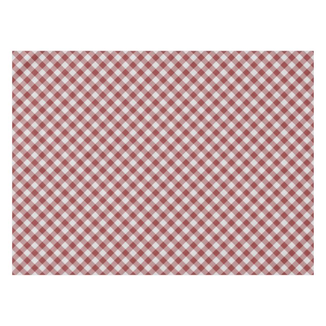 Toalha De Mesa Gingham vermelho diagonal (Frente (Horizontal))