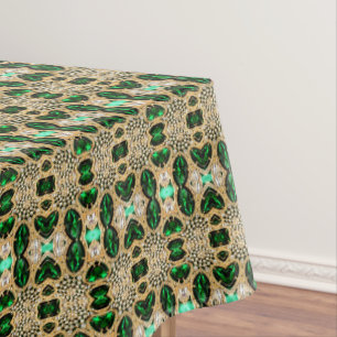 Toalha De Mesa girly chic fashion art deco gold emerald green