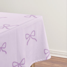 Toalha De Mesa Girly Chic Padrão de Laço Roxo Primavera & Verão 