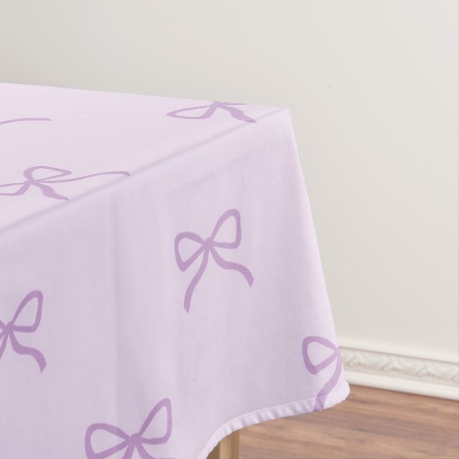 Toalha De Mesa Girly Chic Purple Bow Pattern Spring & Summer  (Posição Original)