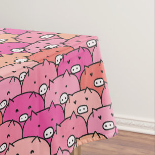 Toalha De Mesa Girly Funny Pig Pattern