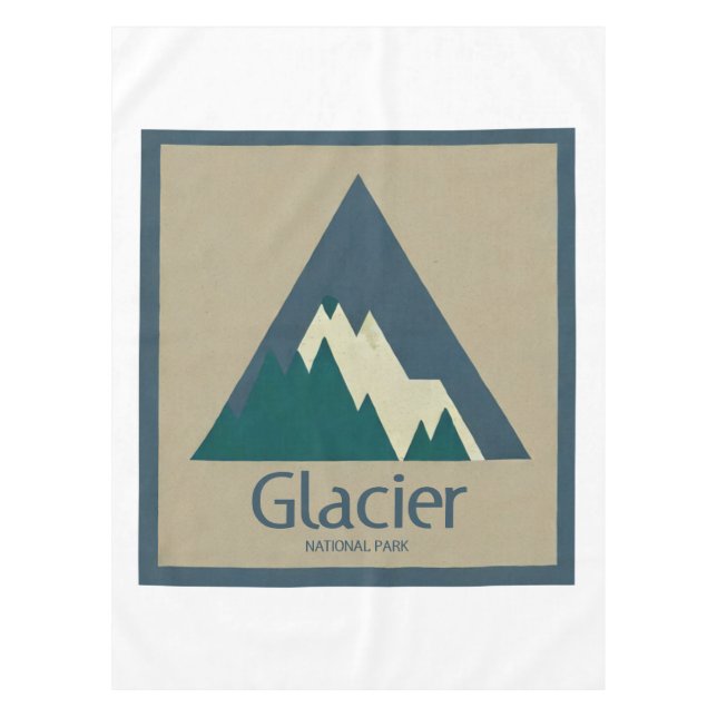Toalha De Mesa Glacier National Park Rustic (Frente)