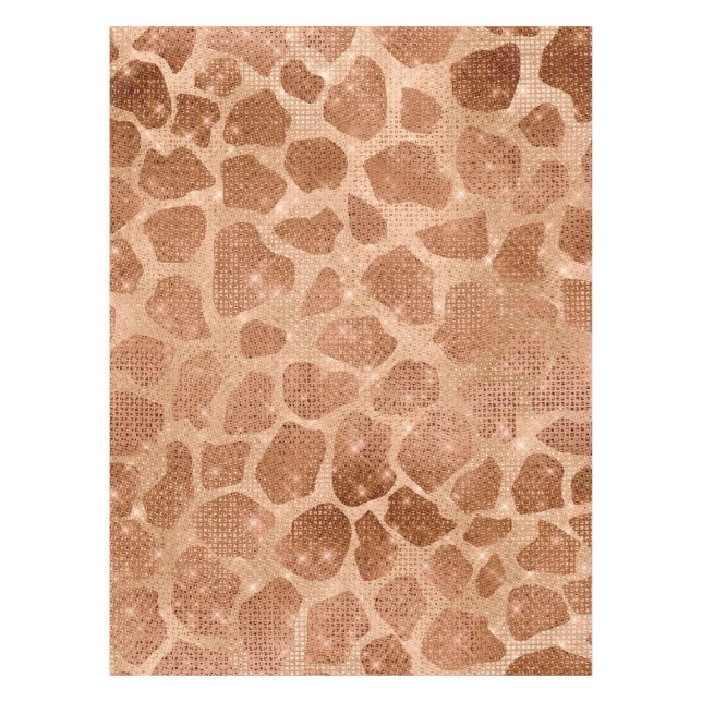 Toalha De Mesa Glamorous Dourado Sequins Glitter Giraffe (Frente)