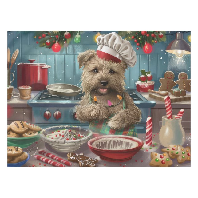 Toalha De Mesa Glen of Imaal Terrier Holiday Baking: Festivo (Frente (Horizontal))