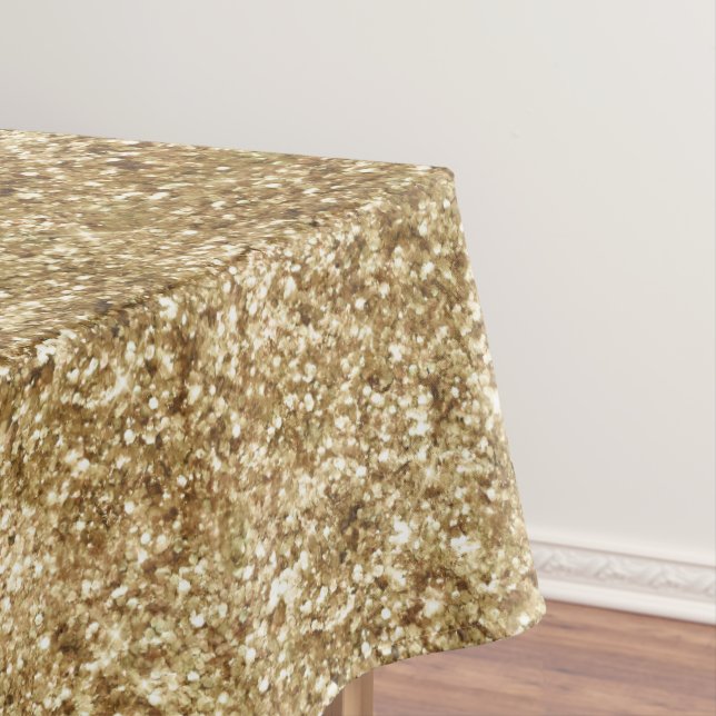 Toalha De Mesa Glitter Confetti Dourado (Posição Original)