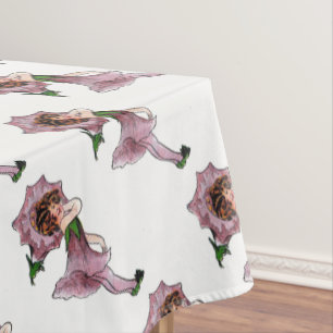 Toalha De Mesa Glória Vintage - Garota da Flor Bonita