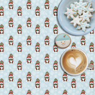 Toalha De Mesa Gnomo de Natal Aconchegante Vermelho Verde Inverno