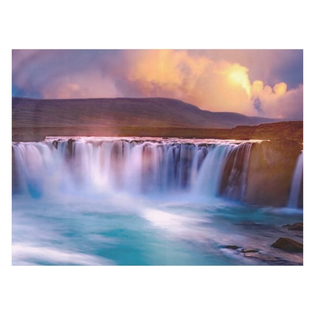 Toalha De Mesa Godafoss Wasserfall Island (Frente (Horizontal))