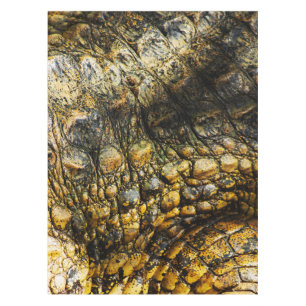 Toalha De Mesa Golden Crocodile Skin Texture Close Up
