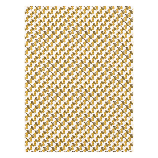 Toalha De Mesa Golden Metallic Cherries Pattern (Frente)