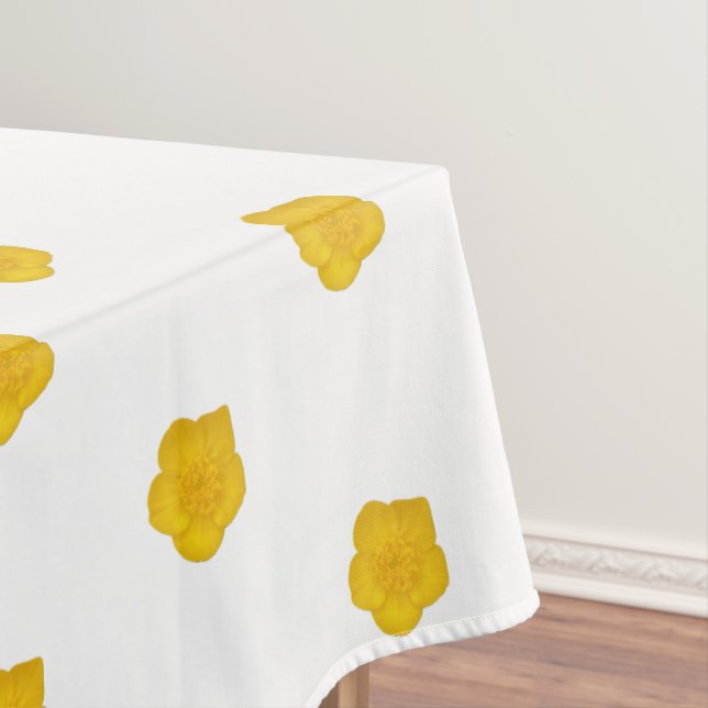 Toalha De Mesa Golden Yellow Wildflowers Photo (Posição Original)