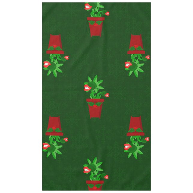 Toalha De Mesa gótica mascote de natal venus flytrap spookmas (Frente)
